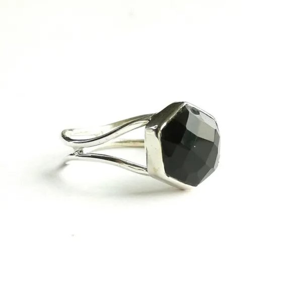 Nwt Black onyx sterling silver ring size 8.5 - Picture 4 of 6